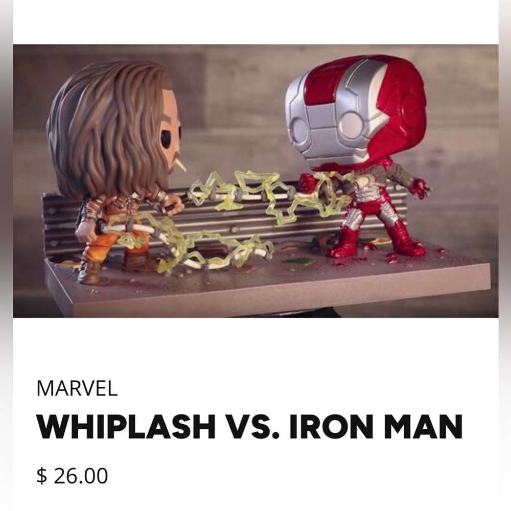 Whiplash Vs. Iron Man Funko Pop